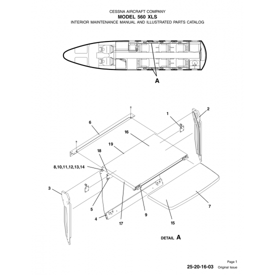 Original Issue 25-20-16-03 for Cessna 560 Aircraft Original Issue 25-20-16-03 for Cessna 560 Aircraft