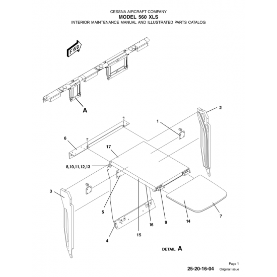 Original Issue 25-20-16-04 for Cessna 560 Aircraft Original Issue 25-20-16-04 for Cessna 560 Aircraft