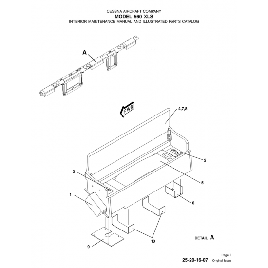 Original Issue 25-20-16-07 for Cessna 560 Aircraft