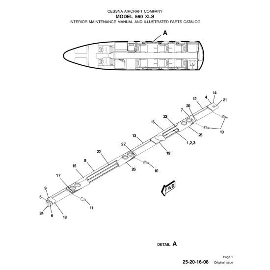 Original Issue 25-20-16-08 for Cessna 560 Aircraft Original Issue 25-20-16-08 for Cessna 560 Aircraft