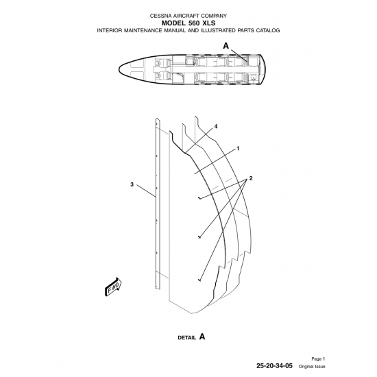 Original Issue 25-20-34-05 for Cessna 560 Aircraft Original Issue 25-20-34-05 for Cessna 560 Aircraft