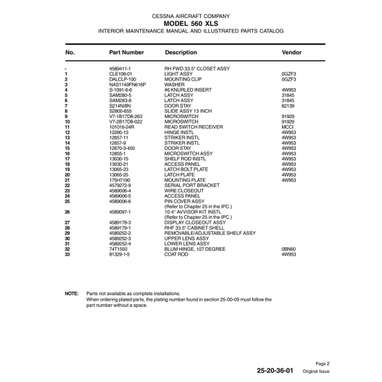 13030-21 — Aviation Part for Cessna 560