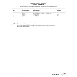 Aviation Part 2055785-1 for Cessna 560XL Aircraft