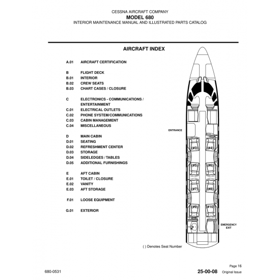 Original Issue 25-00-08 for Cessna 680 Aircraft