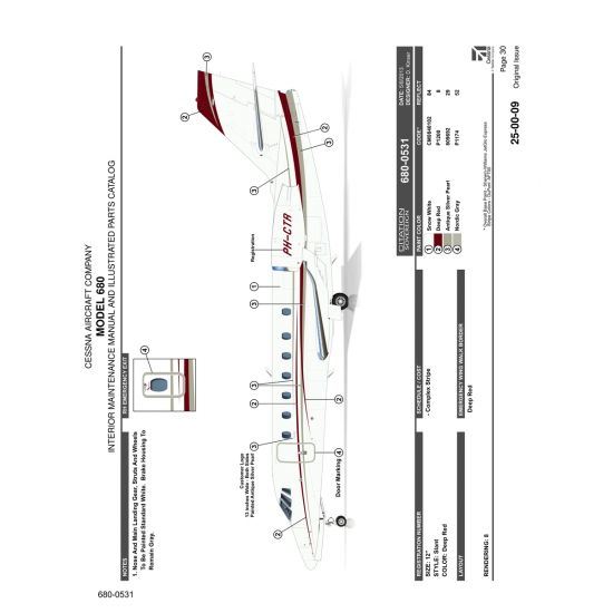 Aviation Part P1174 for Cessna 680 Aircraft Aviation Part P1174 for Cessna 680 Aircraft