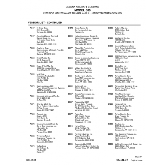 02703-2964 — Attleboro, Ma for Cessna 680