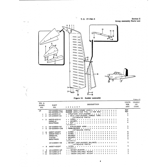 ANS25-832-7 — AN-Standard Aircraft Hardware for BEECH T34 MENTOR
