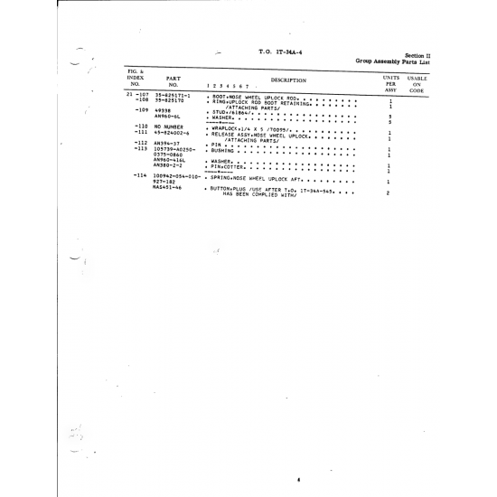 Aviation Part 927-182 for Beech T34 Mentor Aircraft Aviation Part 927-182 for Beech T34 Mentor Aircraft