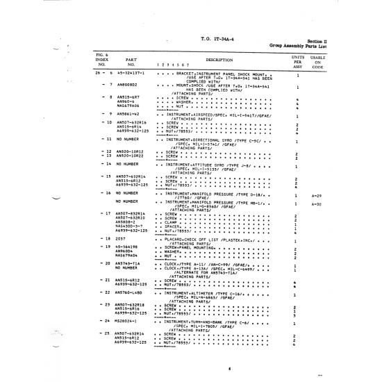 ANBOOBD2 — AN-Standard Aircraft Hardware for BEECH T34 MENTOR