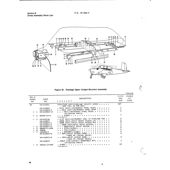 Aviation Part 45-410063-3 for Beech T34 Mentor Aircraft Aviation Part 45-410063-3 for Beech T34 Mentor Aircraft