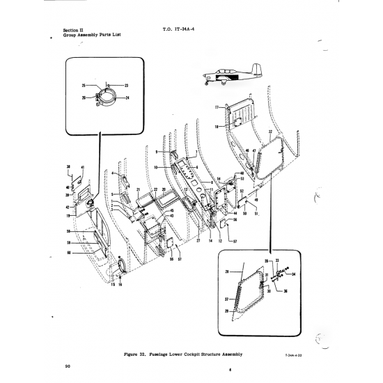 Aviation Part T-34A-4-32 for Beech T34 Mentor Aircraft Aviation Part T-34A-4-32 for Beech T34 Mentor Aircraft