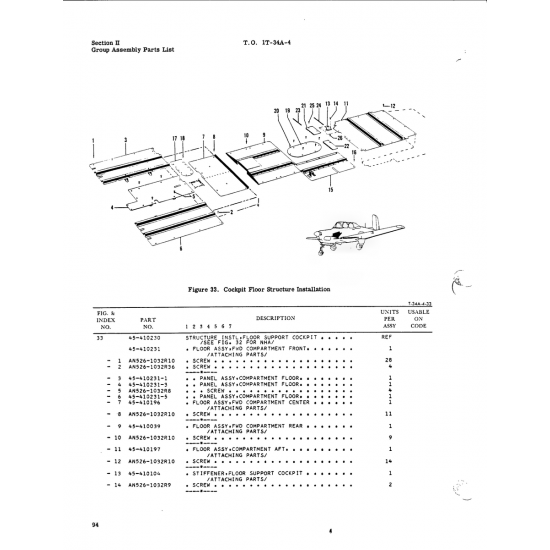 AN-Standard Aircraft Hardware ANS26-1032R10 — BEECH T34 MENTOR ANS26-1032R10 — AN-Standard Aircraft Hardware for BEECH T34 MENTOR