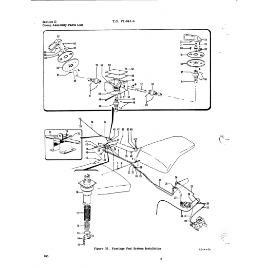 Aviation Part 1-34A-4-36 for Beech T34 Mentor Aircraft Aviation Part 1-34A-4-36 for Beech T34 Mentor Aircraft