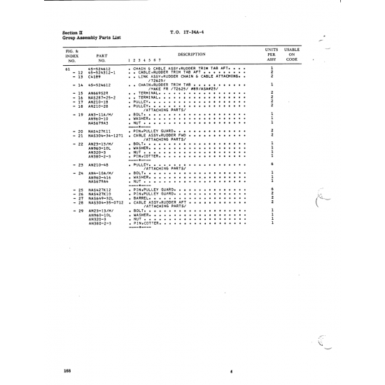 Aviation Part 45-524312-1 for Beech T34 Mentor Aircraft Aviation Part 45-524312-1 for Beech T34 Mentor Aircraft