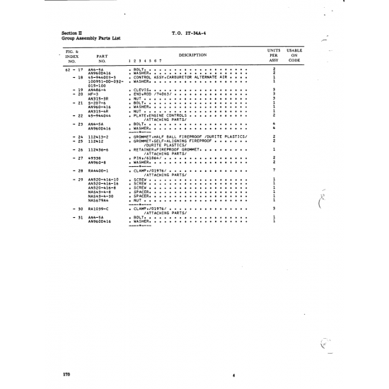Aviation Part 45-944003-3 for Beech T34 Mentor Aircraft Aviation Part 45-944003-3 for Beech T34 Mentor Aircraft