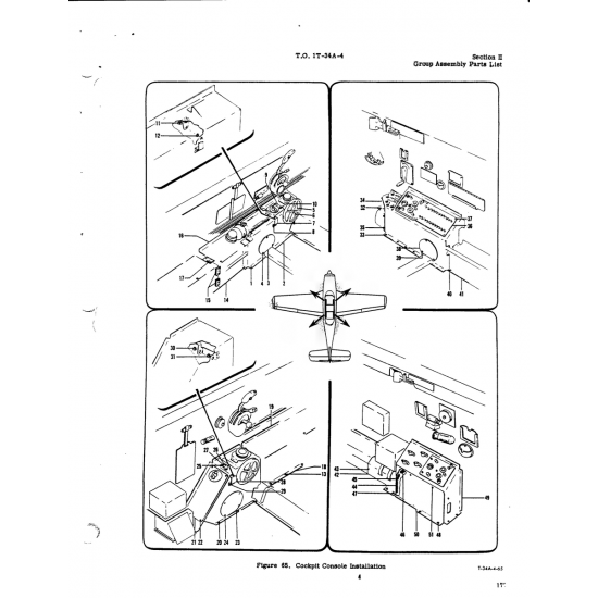 Aviation Part T-34A-4-65 for Beech T34 Mentor Aircraft Aviation Part T-34A-4-65 for Beech T34 Mentor Aircraft
