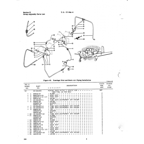 Elbow Fitting AN823-40 for Beech T34 Mentor Aircraft