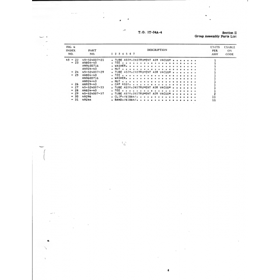 Aviation Part 45-324007-37 for Beech T34 Mentor Aircraft Aviation Part 45-324007-37 for Beech T34 Mentor Aircraft