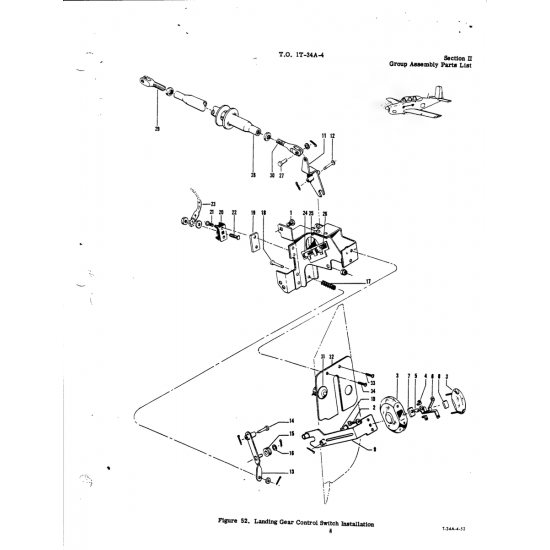Aviation Part T-34A-4-52 for Beech T34 Mentor Aircraft