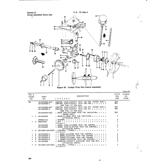 Aviation Part 45-524523-1 for Beech T34 Mentor Aircraft Aviation Part 45-524523-1 for Beech T34 Mentor Aircraft