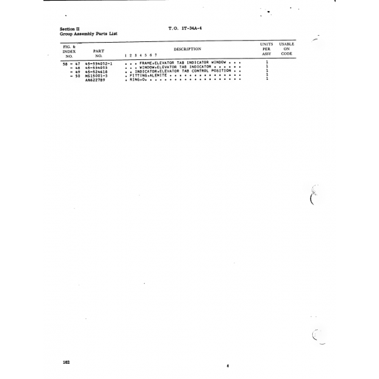 Aviation Part 45-534052-1 for Beech T34 Mentor Aircraft Aviation Part 45-534052-1 for Beech T34 Mentor Aircraft