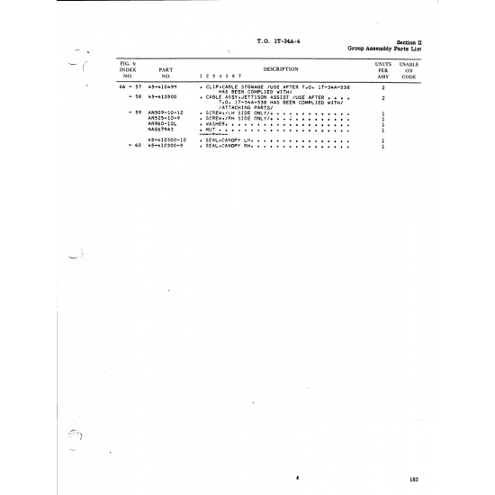 Aviation Part 45-410300-9 for Beech T34 Mentor Aircraft Aviation Part 45-410300-9 for Beech T34 Mentor Aircraft