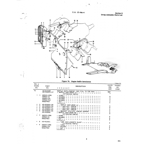 Aviation Part 45-910291-29 for Beech T34 Mentor Aircraft