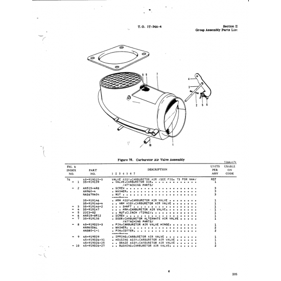 Aviation Part 35-919146-2 for Beech T34 Mentor Aircraft Aviation Part 35-919146-2 for Beech T34 Mentor Aircraft