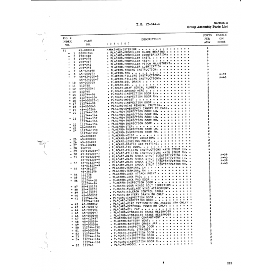 Aviation Part 45-815233-7 for Beech T34 Mentor Aircraft Aviation Part 45-815233-7 for Beech T34 Mentor Aircraft