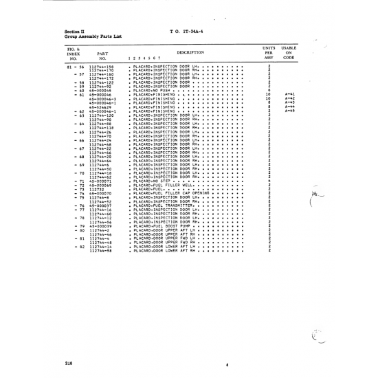 Aviation Part 112744-18 for Beech T34 Mentor Aircraft Aviation Part 112744-18 for Beech T34 Mentor Aircraft