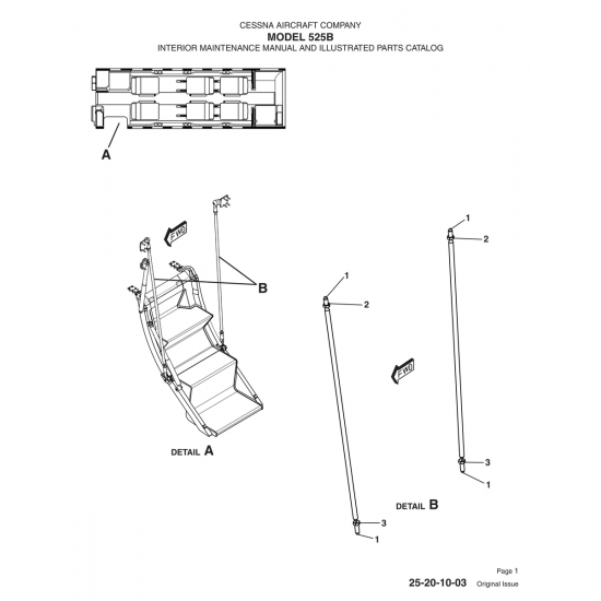 Original Issue 25-20-10-03 for Cessna 525B Aircraft Original Issue 25-20-10-03 for Cessna 525B Aircraft