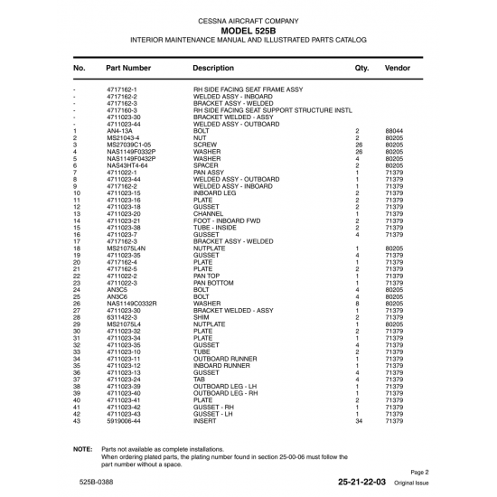 Military-Standard Aviation Hardware MS21075L4 for Cessna 525B Aircraft Military-Standard Aviation Hardware MS21075L4 for Cessna 525B Aircraft