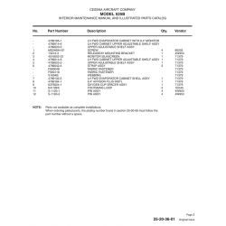 Aviation Part S1654B for Cessna 525B Aircraft