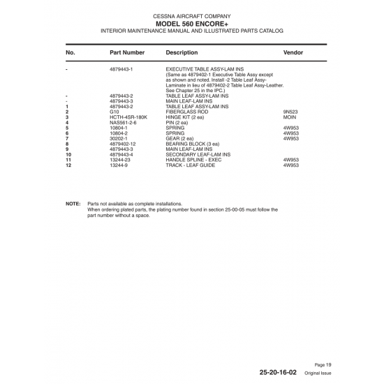 Aviation Part 13244-9 for Cessna 560 Aircraft Aviation Part 13244-9 for Cessna 560 Aircraft