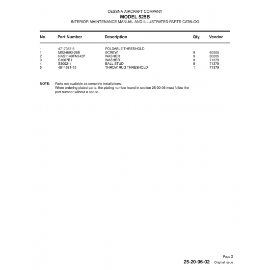 MS24693 — 26B Screw for Cessna 525B