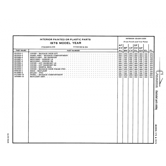 Aviation Part 0515026-8 for Cessna 172 Skyhawk Aircraft