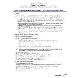 Original Issue 25-21-01 for Cessna 560 Aircraft