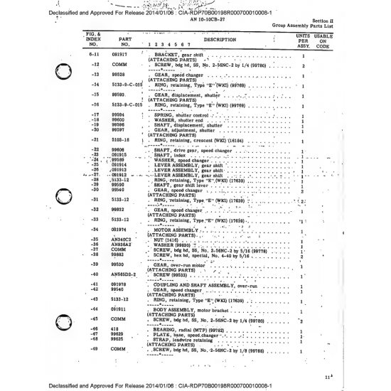 Aviation Part 5133-9-C-015 for Bell 49 Aircraft Aviation Part 5133-9-C-015 for Bell 49 Aircraft