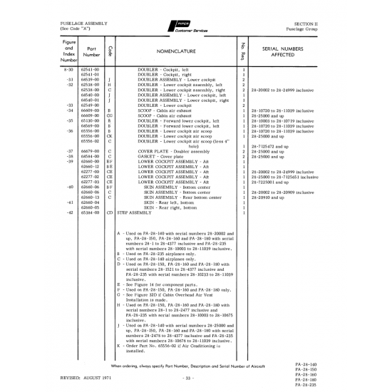 Aviation Part 65556 for Piper PA-28 Cherokee Aircraft Aviation Part 65556 for Piper PA-28 Cherokee Aircraft