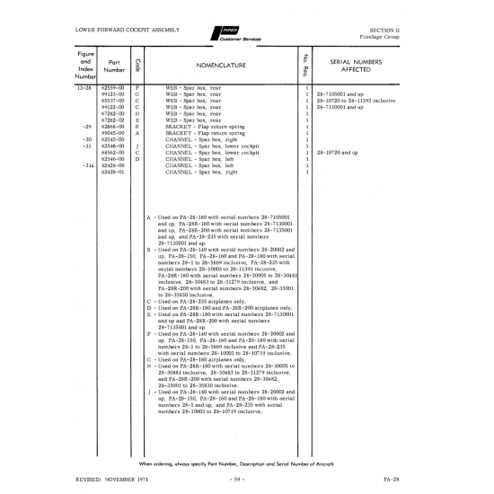 Aviation Part 65537-00 for Piper PA-28 Cherokee Aircraft Aviation Part 65537-00 for Piper PA-28 Cherokee Aircraft