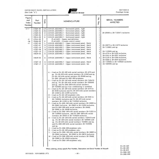Aviation Part 67229-04 for Piper PA-28 Cherokee Aircraft Aviation Part 67229-04 for Piper PA-28 Cherokee Aircraft