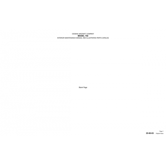 Original Issue (25-90-03) — Cessna 750 Original Issue (25-90-03) — Cessna 750