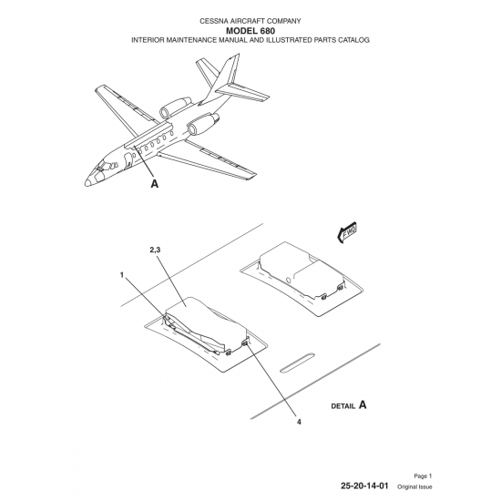 Original Issue (25-20-14-01) — Cessna 680 Original Issue (25-20-14-01) — Cessna 680
