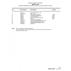 Aviation Part 106082-1 for Cessna 680 Aircraft Aviation Part 106082-1 for Cessna 680 Aircraft