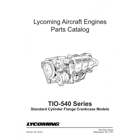 Series (TIO-540) — Parks Aircraft Inc Arrow Series (TIO-540) — Parks Aircraft Inc Arrow