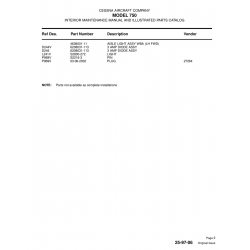 Aviation Part P969V for Cessna 750 Aircraft