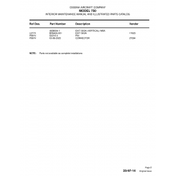 Aviation Part P991V for Cessna 750 Aircraft