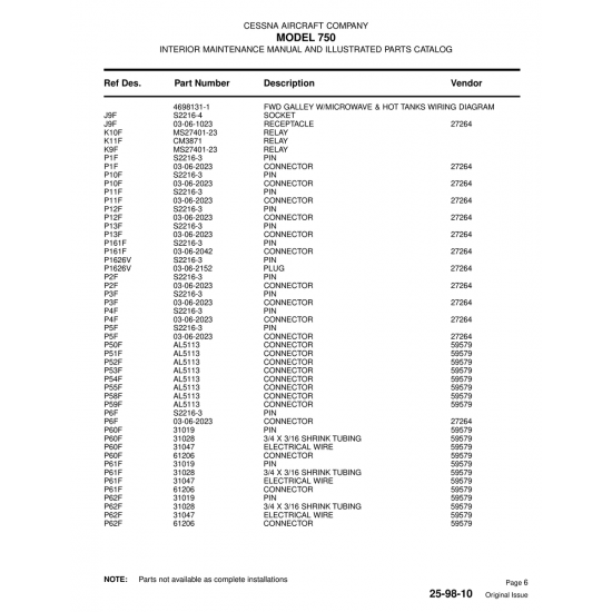 Aviation Part (03-06-2152) — Cessna 750 Aviation Part (03-06-2152) — Cessna 750
