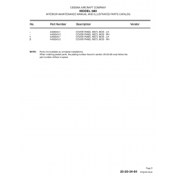 Aviation Part 4490043-1 for Cessna 680 Aircraft Aviation Part 4490043-1 for Cessna 680 Aircraft