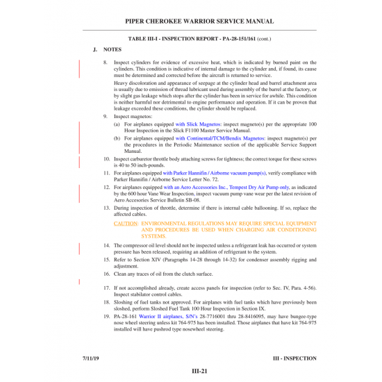 Aviation Part (III-21) — Piper PA-28-161